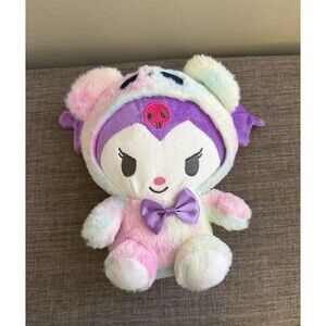 Kuromi Tye Dye Panda Costume Hello Kitty Character  8” Plush Toy